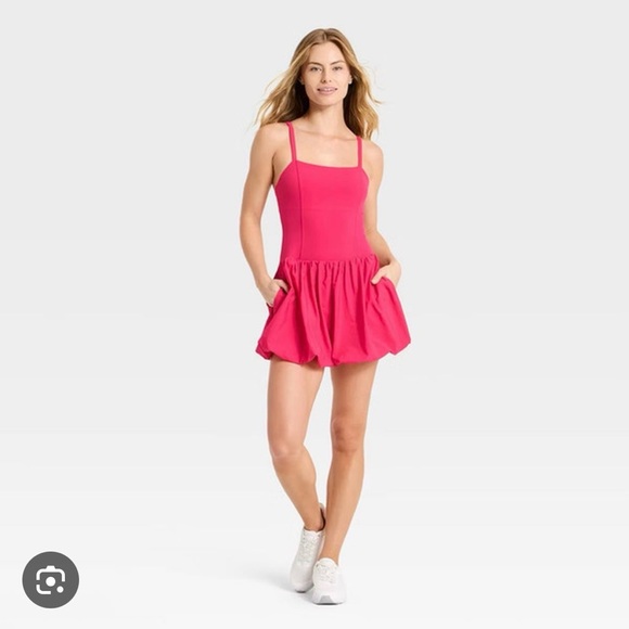 JoyLab Dresses & Skirts - JoyLab Hot Pink Strappy Skater Dress